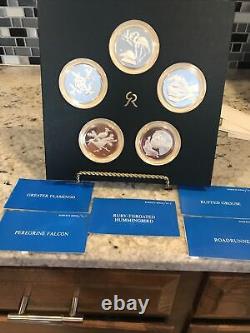 FRANKLIN MINT. 925 SILVER ROBERTS BIRDS! GEM PROOF! CUSTOM HOLDER! Set of 1 -25