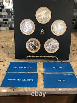 FRANKLIN MINT. 925 SILVER ROBERTS BIRDS! GEM PROOF! CUSTOM HOLDER! Set of 1 -25