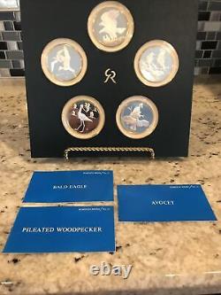 FRANKLIN MINT. 925 SILVER ROBERTS BIRDS! GEM PROOF! CUSTOM HOLDER! Set of 1 -25