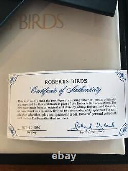 FRANKLIN MINT. 925 SILVER ROBERTS BIRDS! GEM PROOF! CUSTOM HOLDER! Set of 1 -25