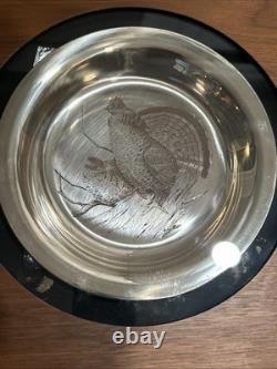 FRANKLIN MINT Audubon STERLING SILVER BIRD PLATES Set Of 4. EST. 25 oz Or 1.5 Lb