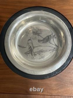 FRANKLIN MINT Audubon STERLING SILVER BIRD PLATES Set Of 4. EST. 25 oz Or 1.5 Lb