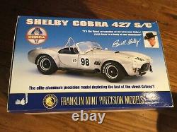 FRANKLIN MINT CARROLL SHELBY COBRA 427 S/C 1/24 SCALE CAR ALUMINUM WithBOX