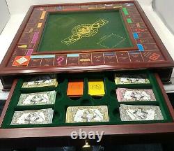 FRANKLIN MINT DE-LUXE MONOPOLY SET Gold & Silver plated pieces