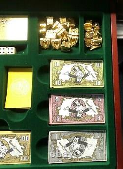 FRANKLIN MINT DE-LUXE MONOPOLY SET Gold & Silver plated pieces