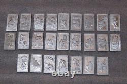 FRANKLIN MINT Edo craftsmen Silver Medal Collection 180g 25 pieces from Japan