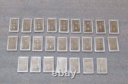 FRANKLIN MINT Edo craftsmen Silver Medal Collection 180g 25 pieces from Japan