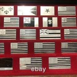 FRANKLIN MINT GREAT FLAGS OF AMERICA STERLING SILVER FULL SET OF 42 #38e