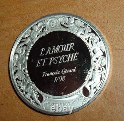 FRANKLIN MINT Lamour et Psyche Francois Gerard 1798 Sterling Silver Coin 39.5g