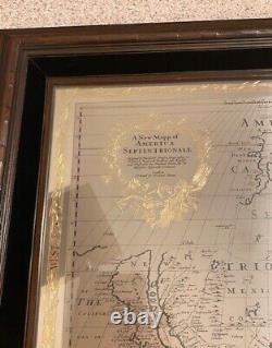 FRANKLIN MINT ROYAL MAP OF NORTH AMERICA Etched Silver Gold 1977 Limited Edition
