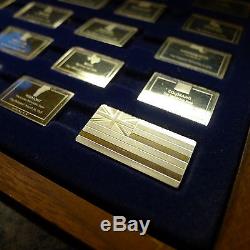 FRANKLIN MINT SILVER INGOTS STATE FLAGS STERLING SILVER Complete 50 pc set RARE