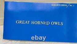 FRANKLIN MINT STERLING Roberts Birds No. 1 Great Horned Owls MEDALLION MINT
