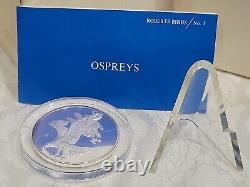 FRANKLIN MINT STERLING Roberts Birds No. 5 OSPREYS MEDALLION MINT BOX &COA
