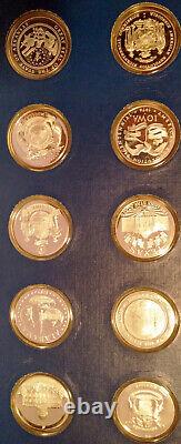 FRANKLIN MINT STERLING SILVER (. 925) State Medals