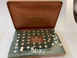 FRANKLIN MINT Silver Medal Set Football Immortals Hall of Fame 50 pc Complete
