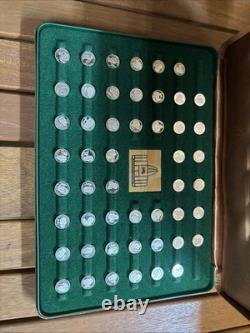 FRANKLIN MINT Solid Silver Mini Coin Set Football Immortals Hall of Fame 50 pc
