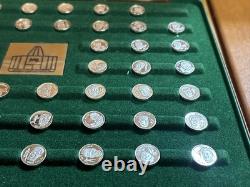 FRANKLIN MINT Solid Silver Mini Coin Set Football Immortals Hall of Fame 50 pc