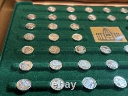 FRANKLIN MINT Solid Silver Mini Coin Set Football Immortals Hall of Fame 50 pc