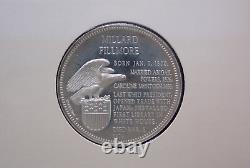 FRANKLIN MINT Sterling SILVER Presidential (3 Coin) Set Fillmore Pierce Buchanan