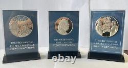 FRANKLIN MINT Sterling Silver SKYLAB Eyewitness Medal LOT OF 3 Limited Edition