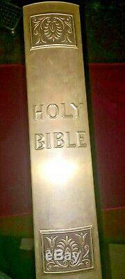 FRANKLIN MINT THE NEW AMERICAN BIBLE with SILVER COVERS FAMILY BIBLE