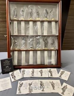 FRANKLIN MINT The Legends of the OLD WEST Sculptured Knife Collection 12 withCase