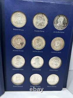 FRANKLIN MINT Treasury of Presidential Commemorative Medals set Sterling Silver