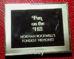 FUN ON THE HILL NORMAN ROCKWELL Fondest Memories Bar 3+oz. 925 Fine Silver