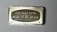 Farmers Bank Of The State Of Delaware 2 Oz. 925 Silver Bar Franklin Mint
