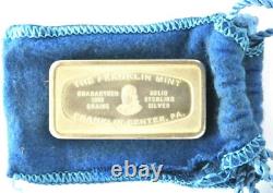 Federal Trust Company, Waterville ME 66 Grams Sterling Silver Bar Franklin Mint