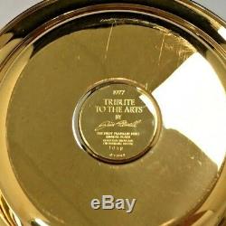 First Franklin mint annual Gold Plated on Sterling Silver Dish