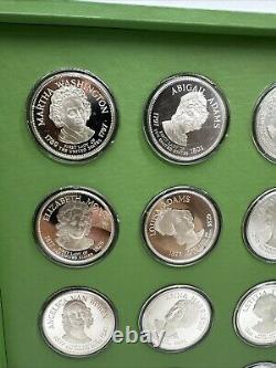 First Ladies of the United States Franklin Mint Silver Coin Set 1972 See Details