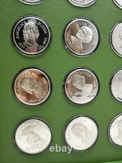 First Ladies of the United States Franklin Mint Silver Coin Set 1972 See Details