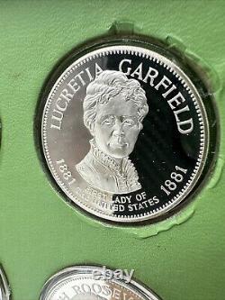 First Ladies of the United States Franklin Mint Silver Coin Set 1972 See Details