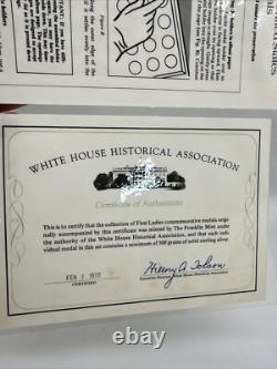 First Ladies of the United States Franklin Mint Silver Coin Set 1972 See Details