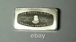 First National Bank Toledo Ohio 2 oz. 925 Silver Bar Franklin Mint