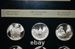 Framed 3 Silver Certificates & 6 Franklin Mint 925 Silver Rembrandt Art Medals