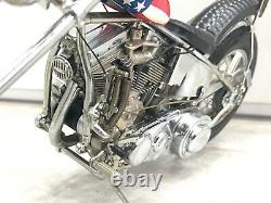 Franklin/Danbury mint 110 Harley Davidson Easy rider chopper captain America 12