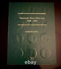 Franklin Half Silver Dollar Complete Set (1948-1963) 35 Coins Free Shipping