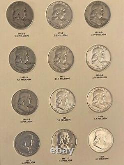 Franklin Half Silver Dollar Complete Set (1948-1963) 35 Coins Free Shipping