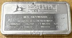 Franklin Mint 1000 Grains Sterling Silver Bar M. S. Skyward Norwegian Caribbean