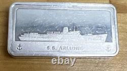Franklin Mint 1000 Grains Sterling Silver Bar S. S. Ariadne Eastern Steamship