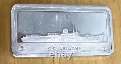 Franklin Mint 1000 Grains Sterling Silver Bar S. S. Ariadne Eastern Steamship