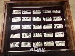 Franklin Mint 100 Greatest Americans Sterling Silver Ingots Complete Set