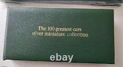 Franklin Mint 100 Greatest Cars Silver Miniature Limited Edition Collection