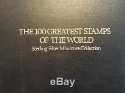 Franklin Mint 100 Greatest Stamps of the World Sterling Silver Complete Set