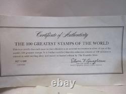 Franklin Mint 100 Greatests Stamps Of The World Miniature Silver Unopened