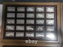 Franklin Mint 100 Ingot Sterling Car Collection w Chest PPSKN