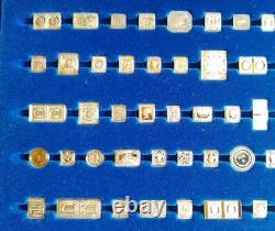 Franklin Mint 100 greatest Mini Stamps of the world Sterling. 925 FREE S&H