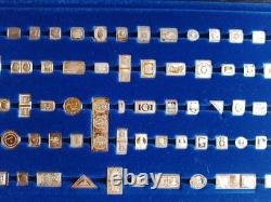 Franklin Mint 100 greatest Mini Stamps of the world Sterling. 925 FREE S&H